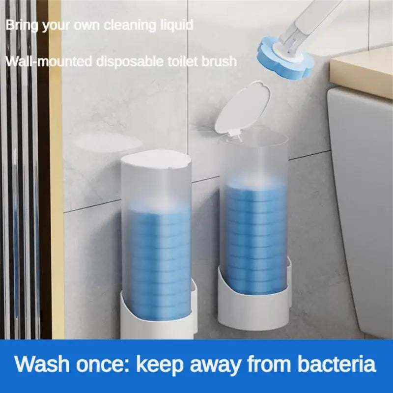 Disposable Toilet Brush Cleaner With Replaceable Brush Head Toilet Accessories