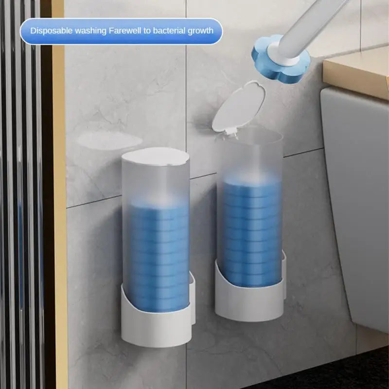 Disposable Toilet Brush Cleaner With Replaceable Brush Head Toilet Accessories