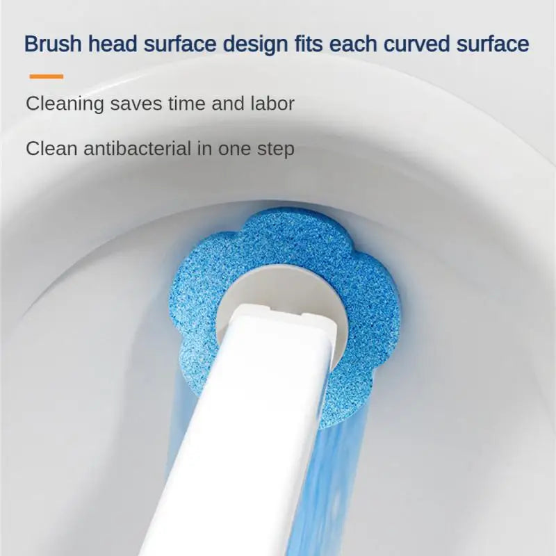 Disposable Toilet Brush Cleaner With Replaceable Brush Head Toilet Accessories